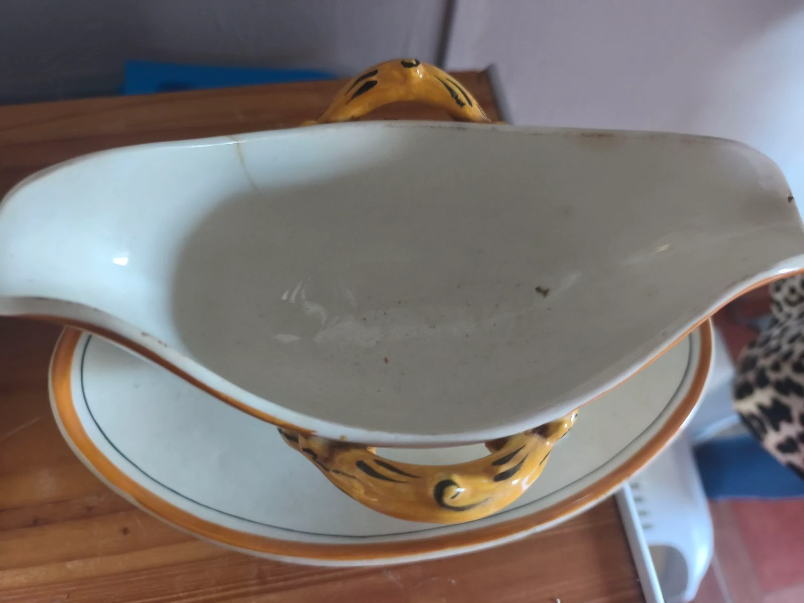 Conjunto antigo Creil e Montereau - Tacho e molheira vintage – photo 4